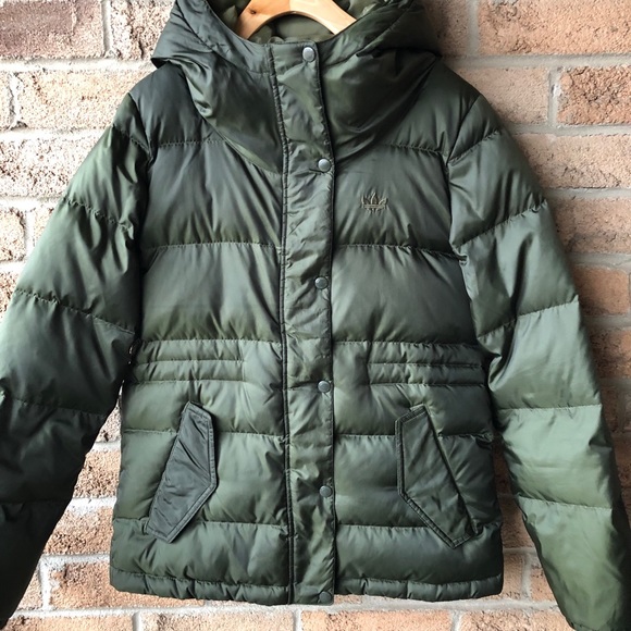ADIDAS | Army green down filled puffer jacket - Picture 4 of 16
